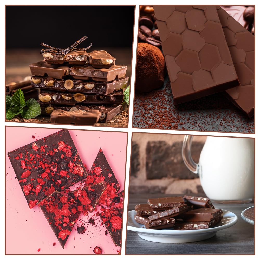 Moules à Chocolat En Silicone (lot De 2) – Profonds, Anti-adhésifs, Sans BPA, Pour Pralines Et Bonbons Maison !
