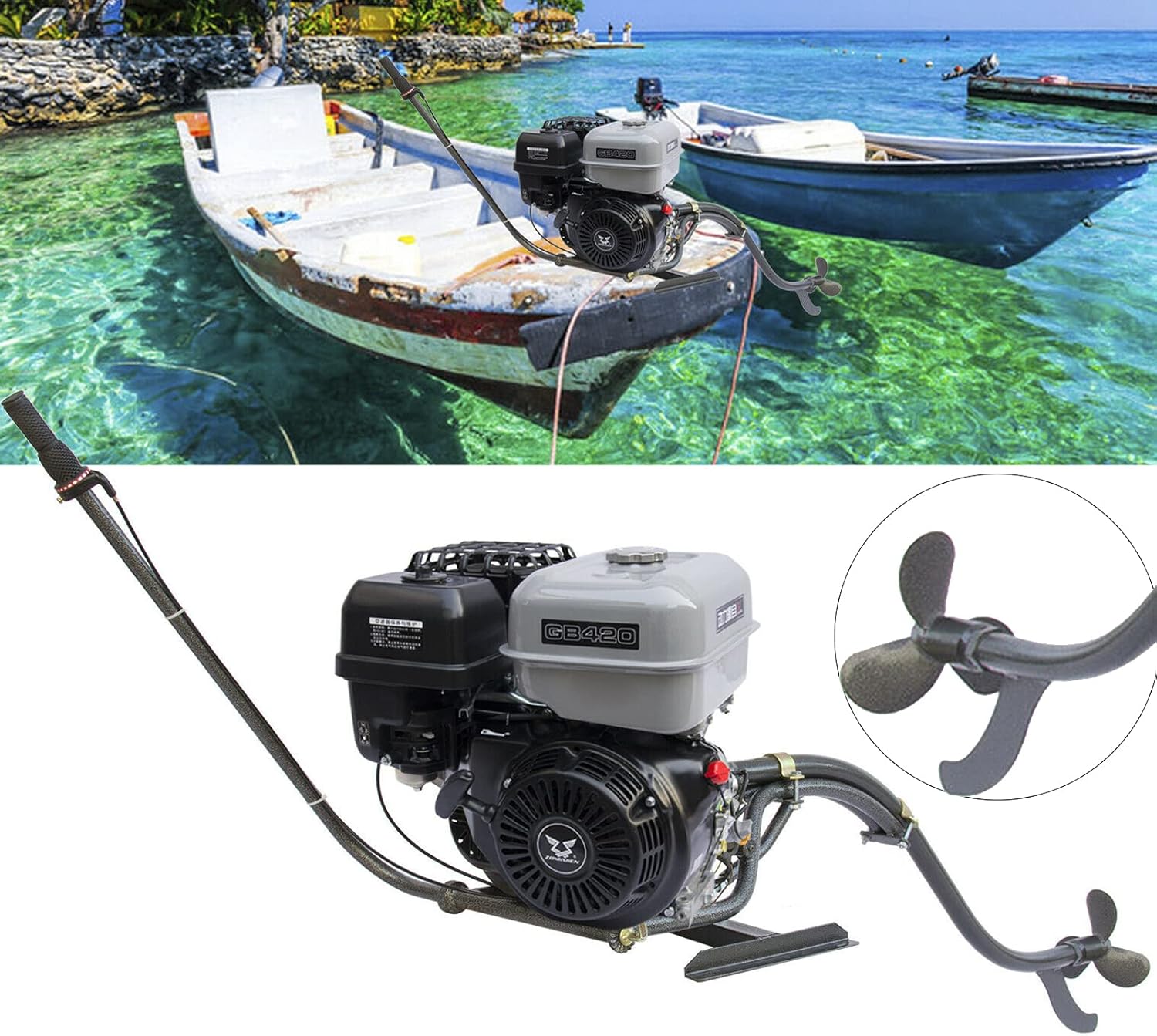 4 Stroke 15 HP Outboard Motor Hanger Fishing Boat Motor