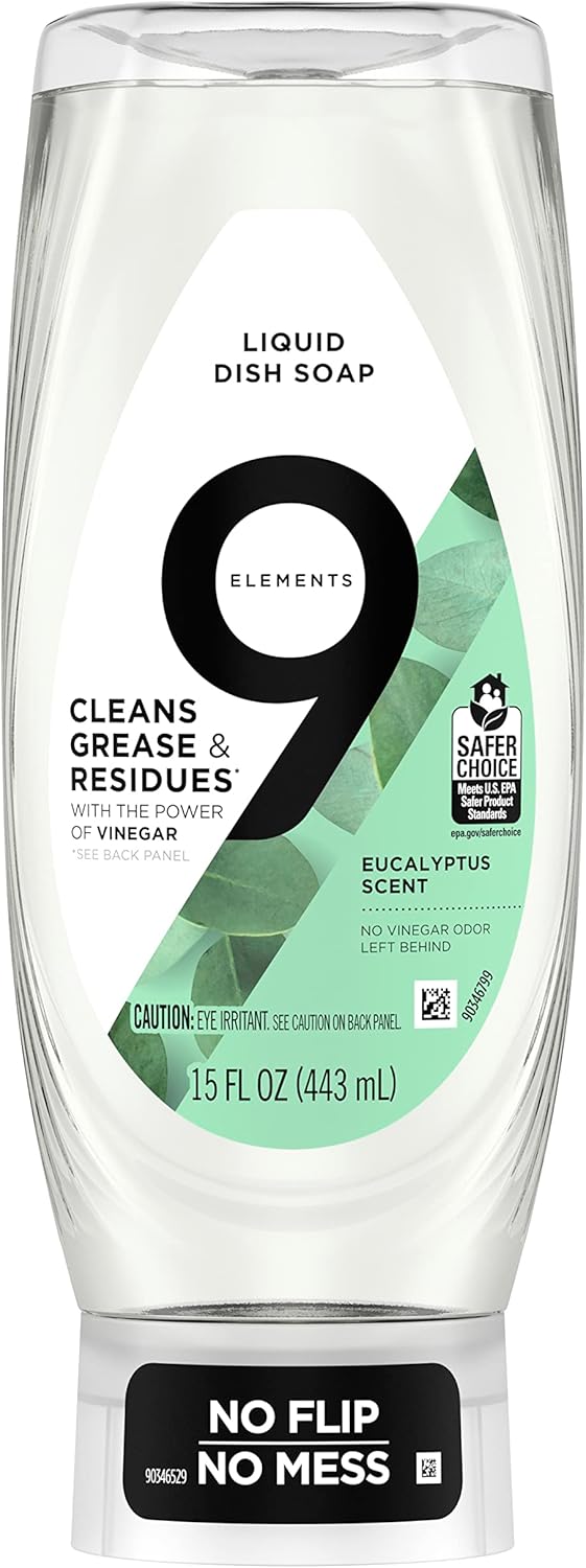 9 Elements EZ Squeeze Eucalyptus Mint Scent Liquid Dish Soap 15 oz 1 pk