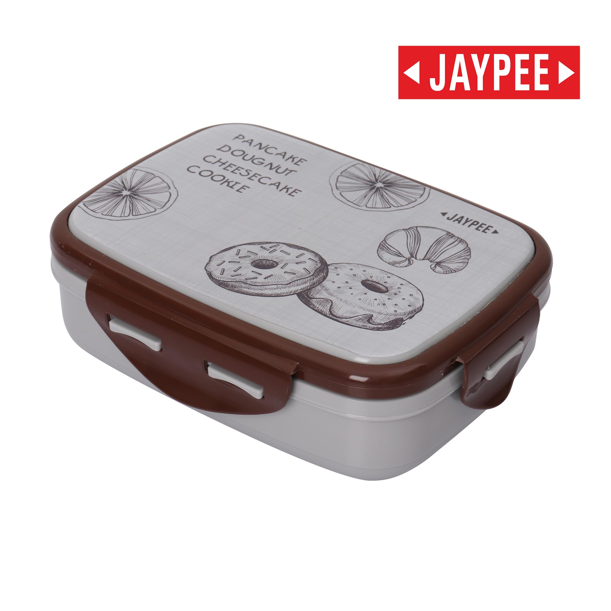 JAYPEE Ecosteel Jr. Kid's Insulated Inner Stainless Steel Tiffin Box Leak-Proof, Airtight Lunch Box with One Container and Spoon, Lunch Box for School & Office, 550ml Grey - Image 7 thumbnail