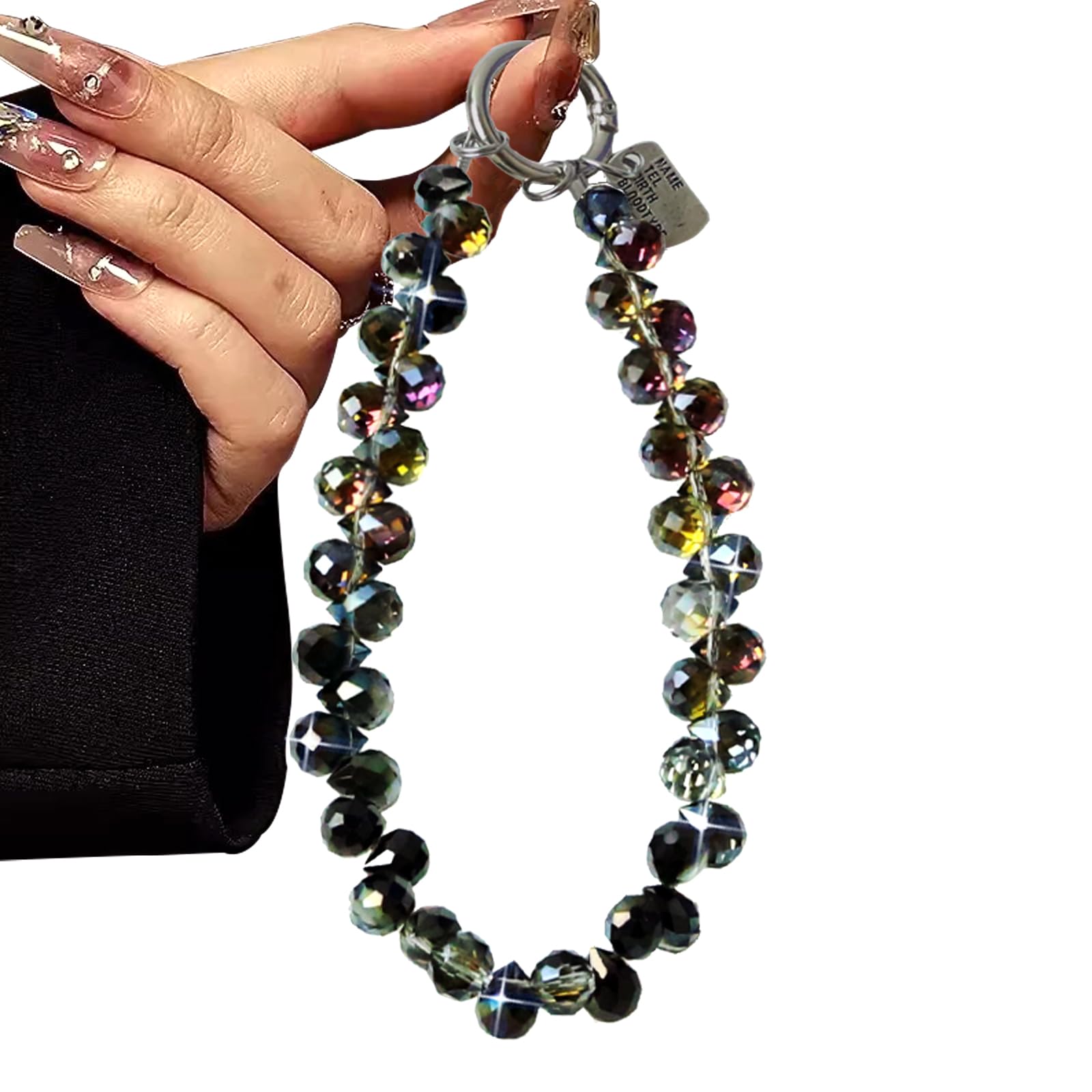 OLSON DEEPAK CellPhone Wrist Strap,Beaded Phone Charms,Bling Wristlet Lanyards,Fashionable Bracelet for Phone,Bag,Key,Camera