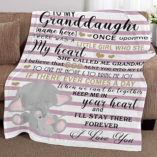 Personalized Elephant Baby Blankets with Name Customized Blanket for Boys Girls Gifts 30