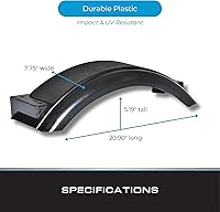 Vista 2 de Tie Down Engineering 86751 guardabarros de plástico negro, compatible con neumáticos de 8"-12