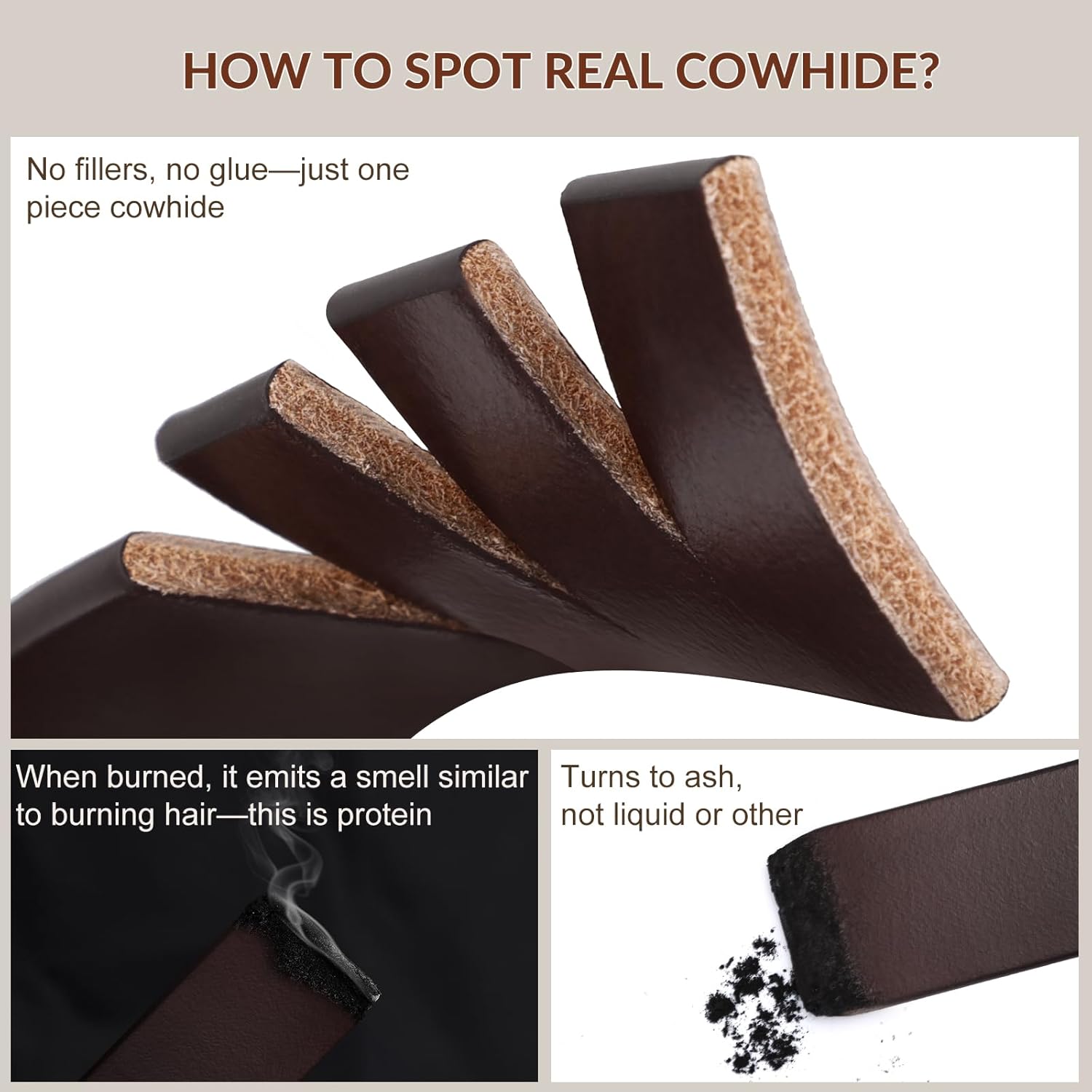 Mens Leather Belt, Ratchet Belts for Men Full Grain Leather Handmade, 100% Italian Top Genuine Leather Dress Belt - Image 5