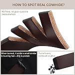 Ceinture en cuir pour hommes, Ceintures en cuir à cliquet pour hommes 100% Ceinture de robe en cuir véritable