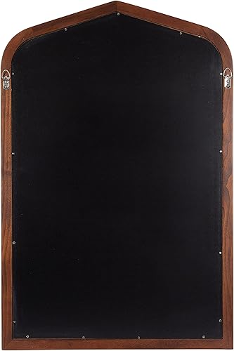 Miniatura 4 de Kate and Laurel Tudor Espejo de pared de madera tradicional con arco puntiagudo y marco de madera de piezas 36 x 28 pulgadas marrón nogal