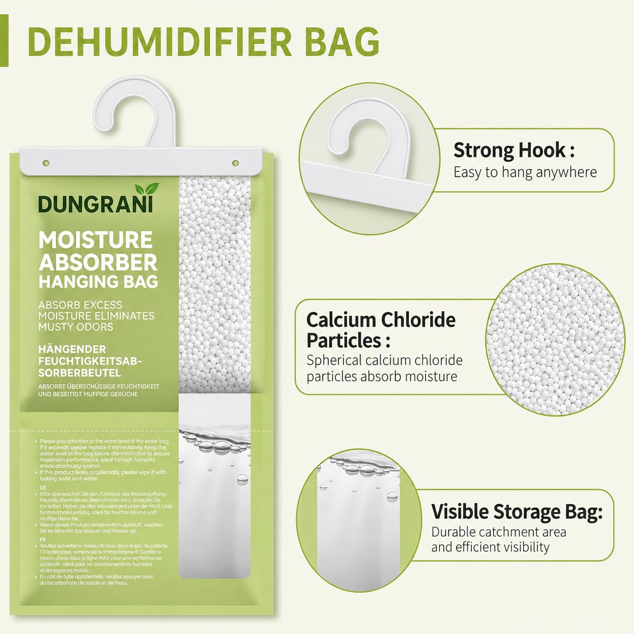DUNGRANI Moisture Absorbers - Closet Dehumidifiers -8