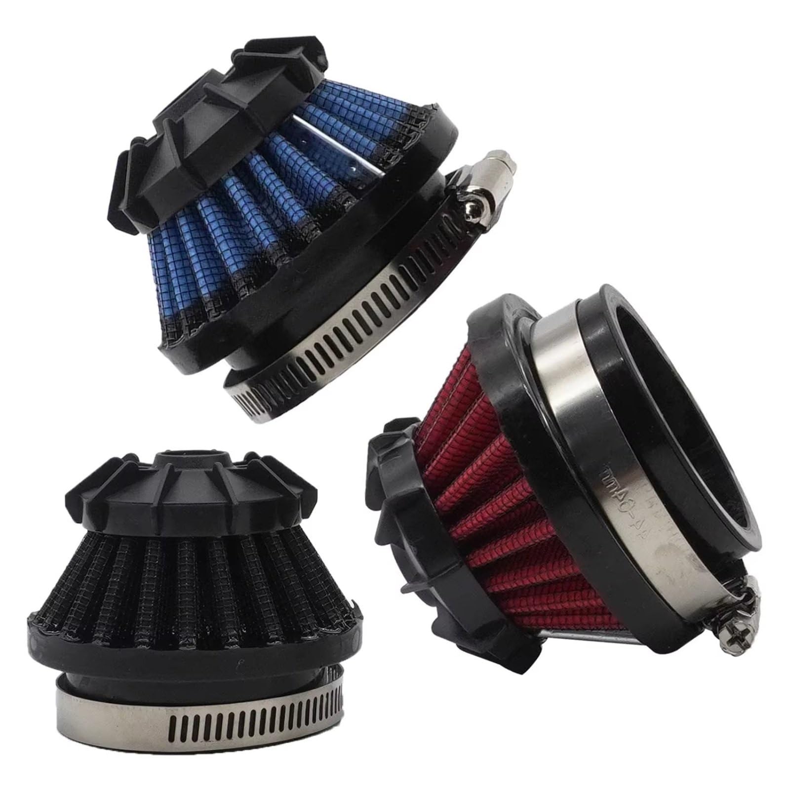 Evermotor Luchtfilter voor motorfiets, mini-bike, 41mm, 42 mm, 43 mm, perfect voor in 50cc, 70cc, 90cc, 110cc, 125cc, 150cc, schoonmaker voor carburateur, dirt bike, GY6, bromfiets, ATV, SSR, TTR