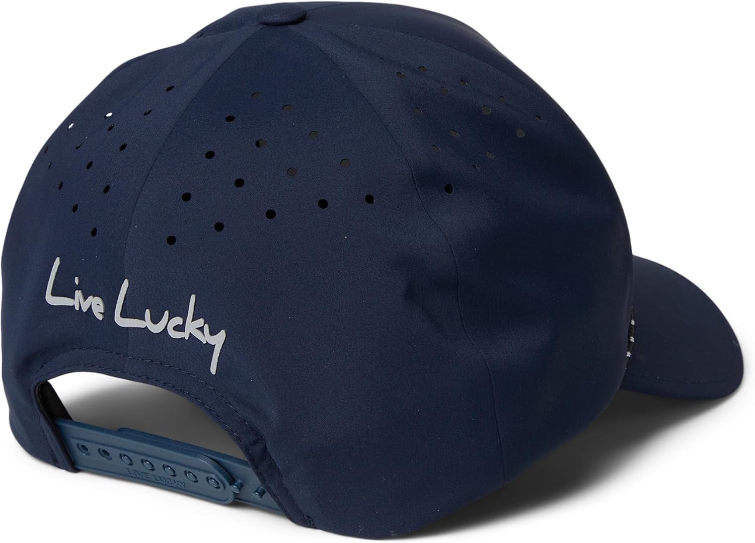 Black Clover Hybrid Luck 3 Adjustable Hat - Unisex Cap - Adjustable Snapback Closure - Polyester Fabric Navy Hat/Black Clover/Metallic Trim One Size One Size - Image 2