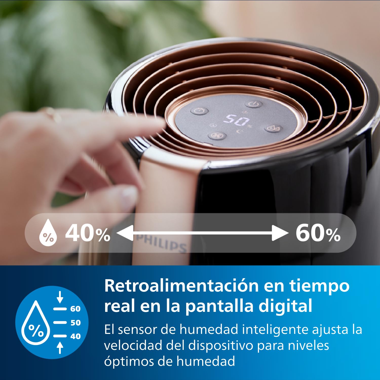 Philips Serie 2000 NanoCloud Humidificador 200 ml/h 2L Ultra silencioso 33 dB Negro HU2718/10