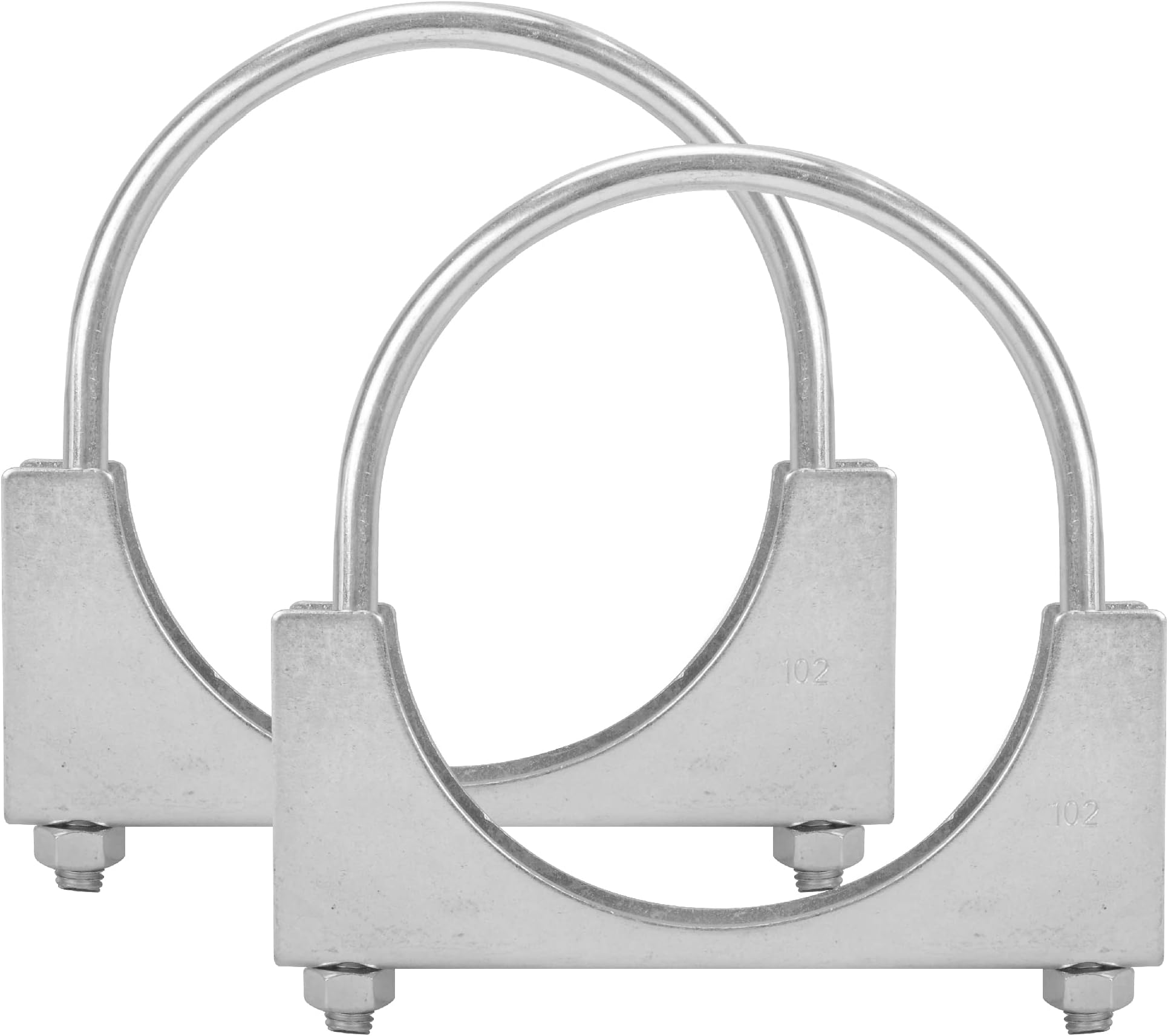 Muffler Tape 3 1/2" Muffler Clamp U-Bolt Saddle Style Steel 3/8 U BOLT MADE IN USA 3-1/2 INCH 2.5 Exhaust Clamp - Foto 9