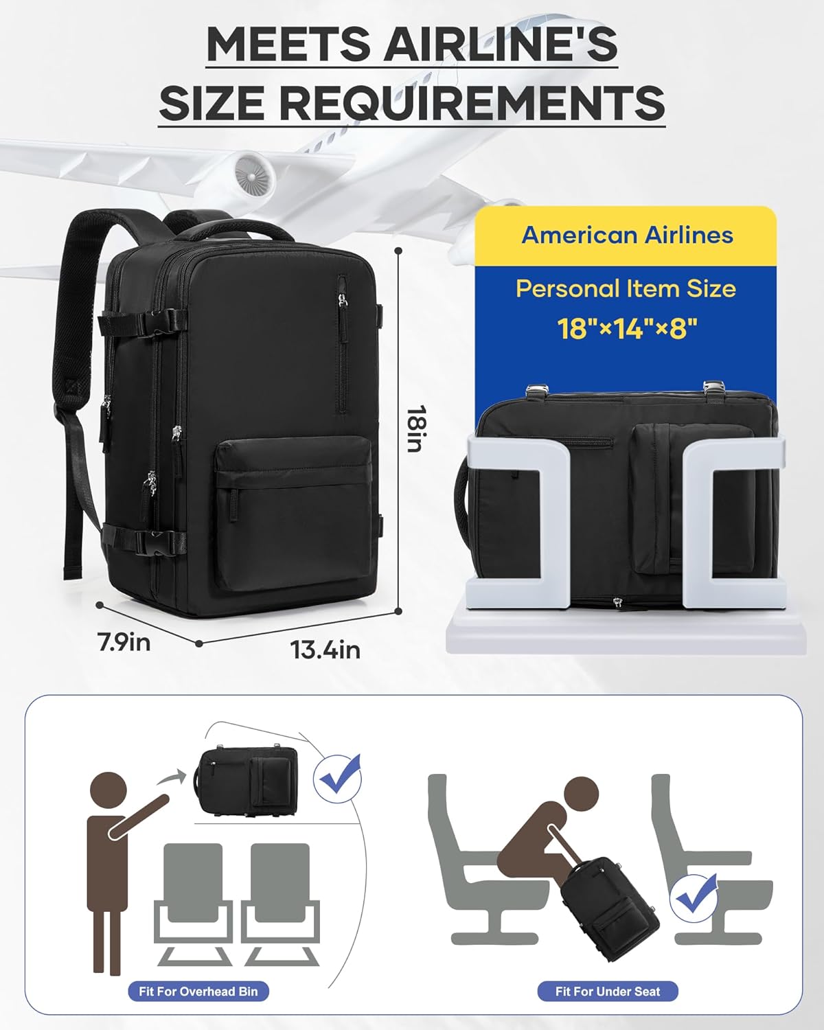 wepadre Vacuum Backpack Travel with Pump Airbag Travel Backpack with Vacuum System Compression Backpacks Vacpack Backpacks Mochila de Viaje Compresion al Vacio - Image 5