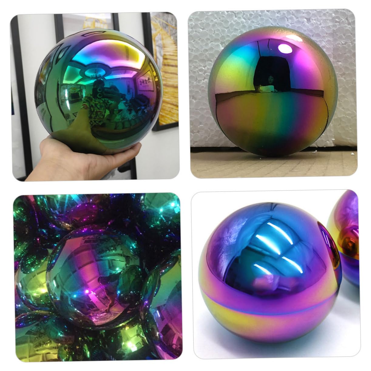 BESTonZON 2 Pezzi Riflettente Inossidabile per Decorazione Design Chic e Decorativa per Esterni e Atmosfera Rilassante Compatta e Leggera per Spazi Esterni
