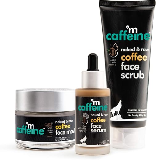 MCaffeine Coffee De-Tan Face Polishing Kit ( Tan Removal, Sun Protection | Face Scrub, Face Mask, Face Serum | All Skin | Paraben and Mineral…