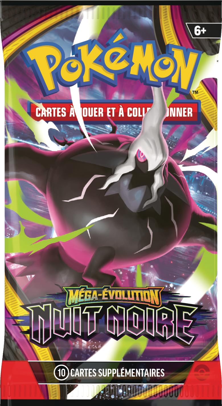 Pokémon : présentoir de boosters Méga-Évolution – Nuit Noire (18 boosters)