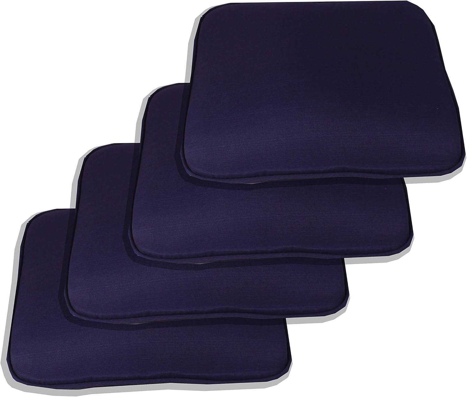 Comfort Classics Inc. Outdoor/Indoor Patio Seat Pads in Spun Polyester Dark Navy (Set of 4) 20x20x1.4