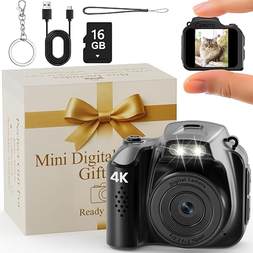 Mini Keychain Camera 4K Camera with 16GB Card & Elegant Gift Box
