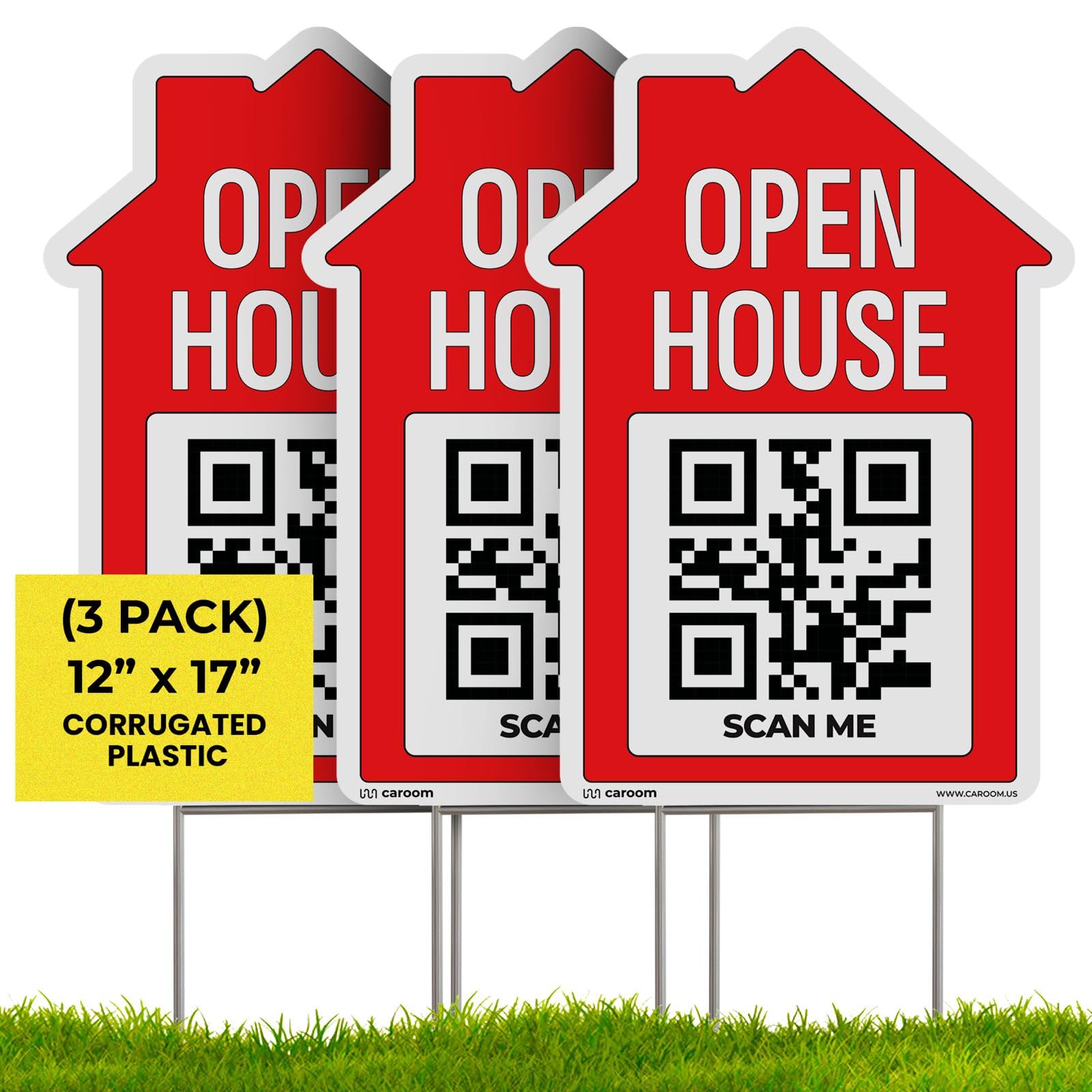 Photo 1 of Caroom 12'' x 17'' Open House Signs (3-Pack)
