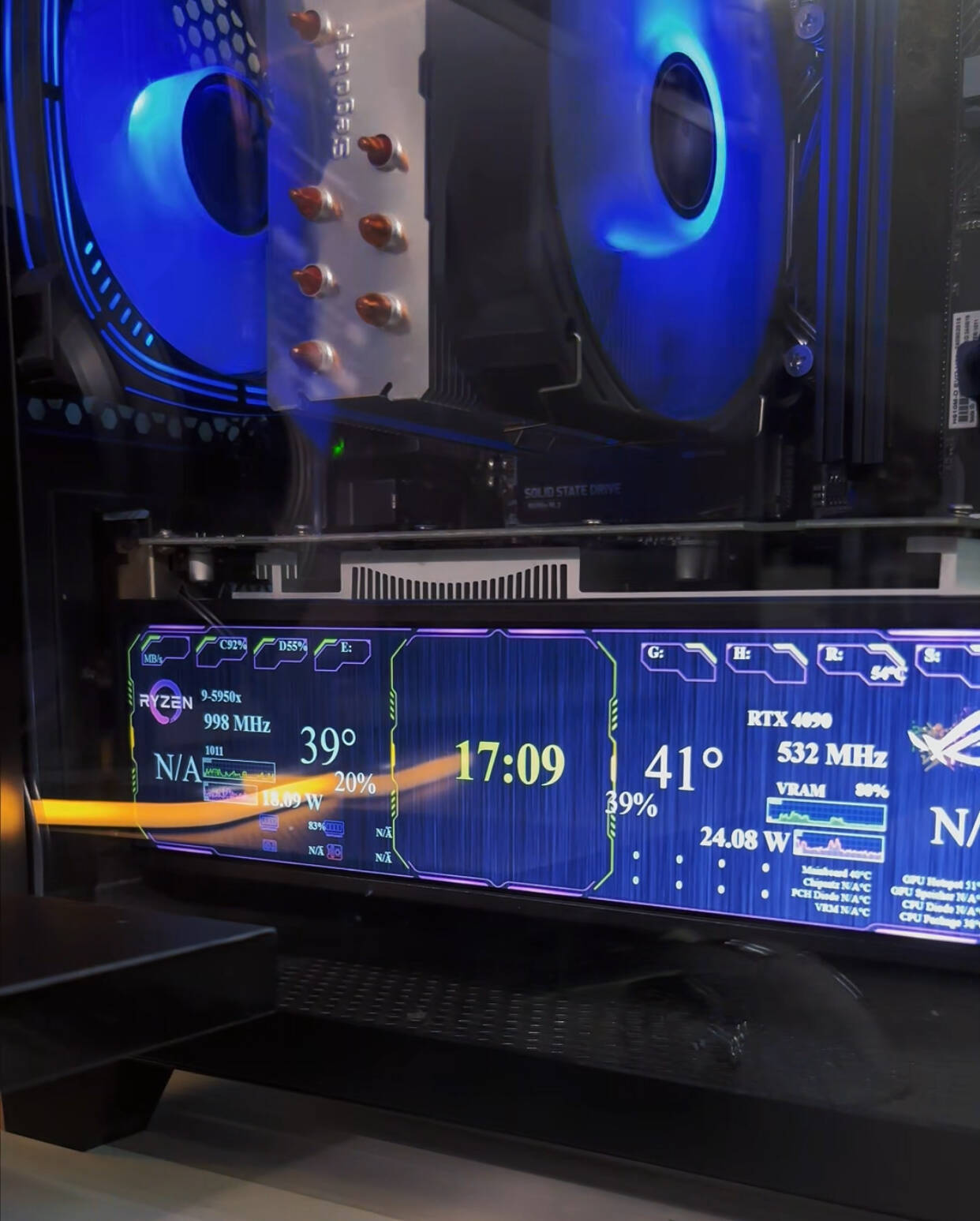 Amazon.com: wisecoco 8.8 Inch Computer Secondary Screen CPU
