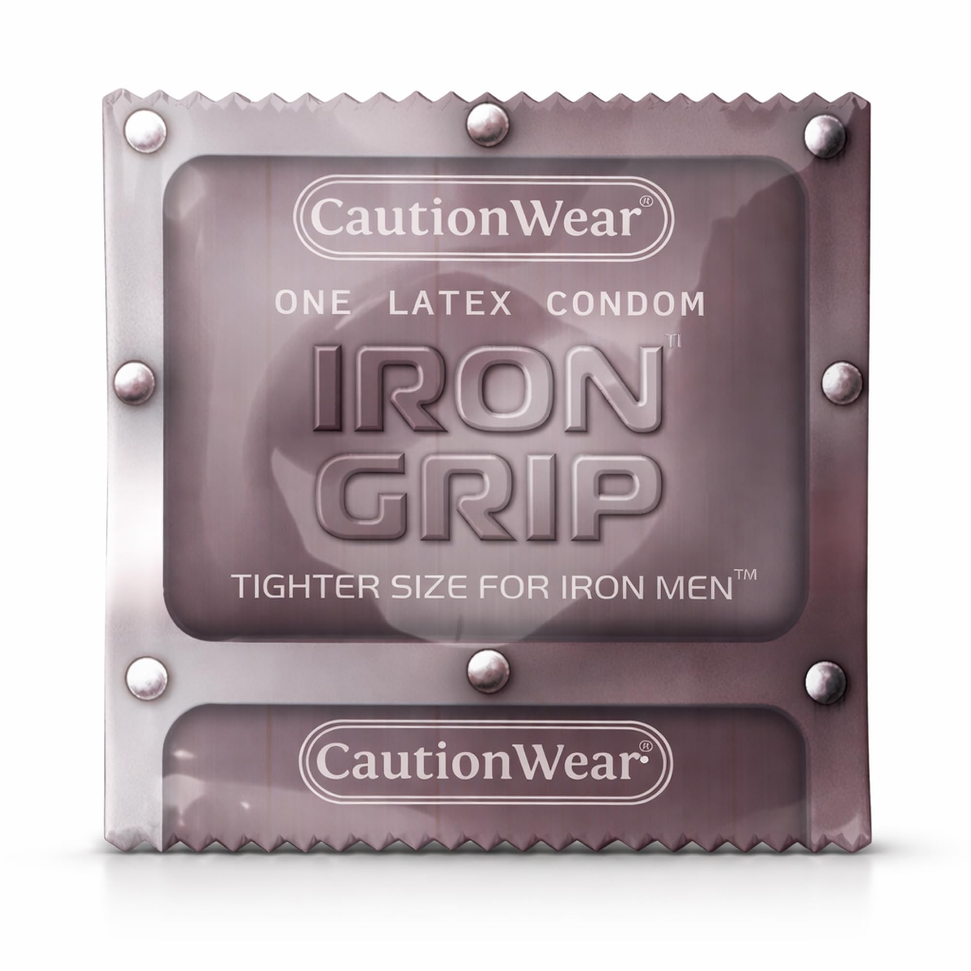 CautionWear Iron Grip Male Latex Condom (24), Clear, 24 Count (Pack of 1)