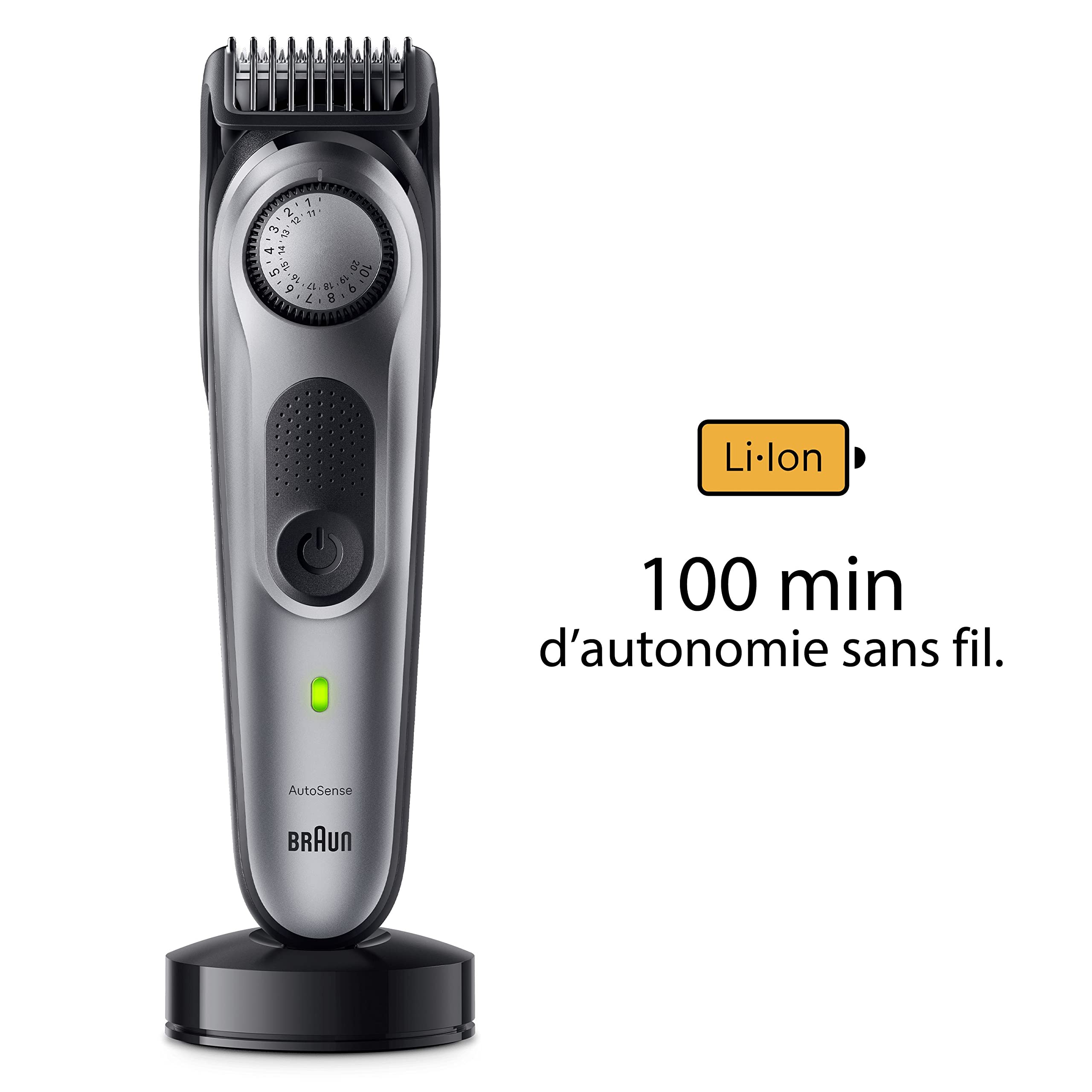 Braun Tondeuse À Barbe Professionnelle Series 7 BT7420, Electrique, ProBlade, Rasoir de Précision, Styling Grâce À 40 Réglages De Longueurs, Accessoires, Base De Recharge, Étui De Voyage