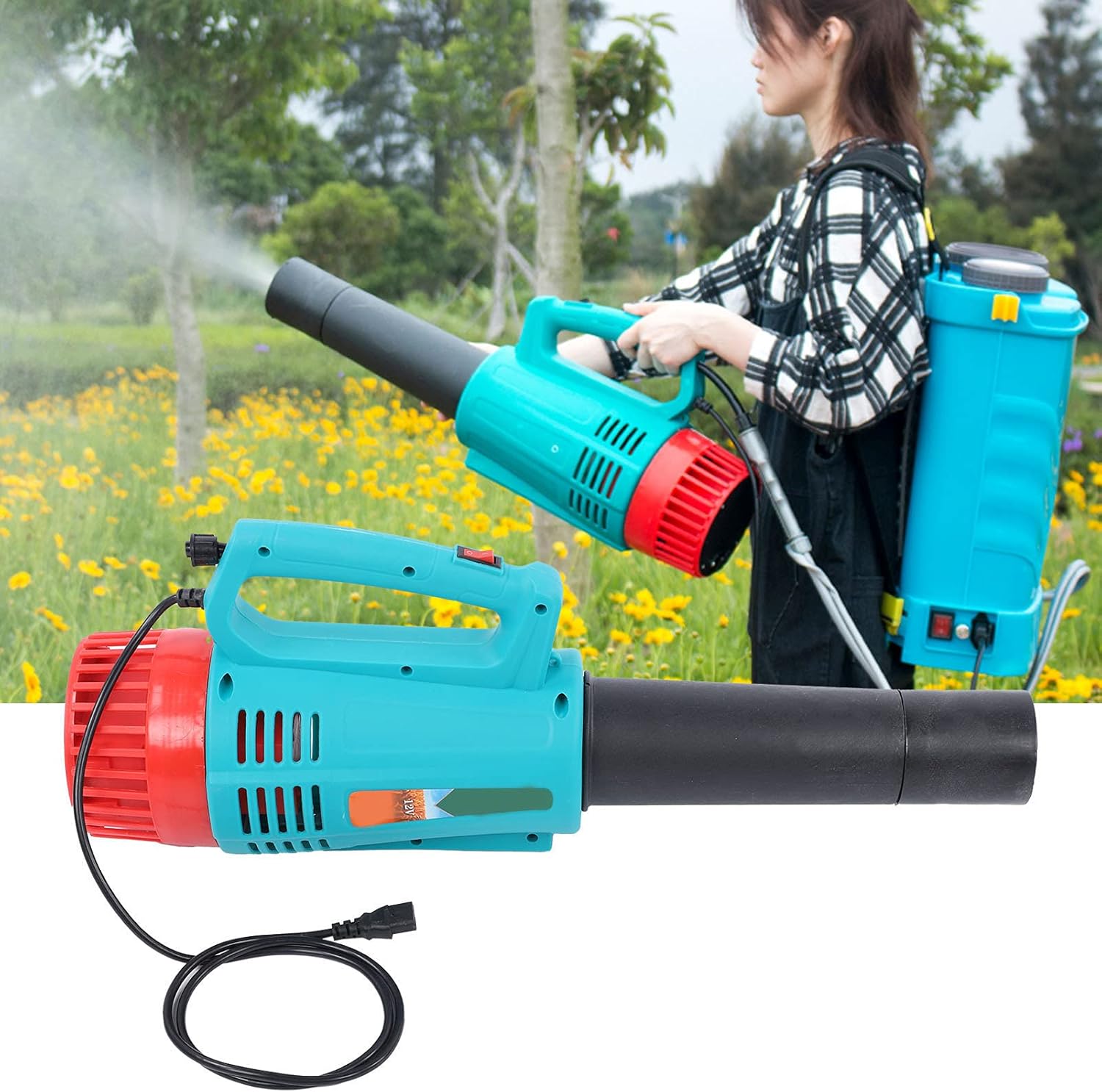 Electric Sprayer, Fogger Machine Sprayer Machine Handheld Atomizer Highpressure Atomizer, Dispenser, 12V for Garden