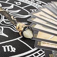 Vista 5 de Juego de cartas de tarot de brujas clásicas con guía, varita mágica y mantel