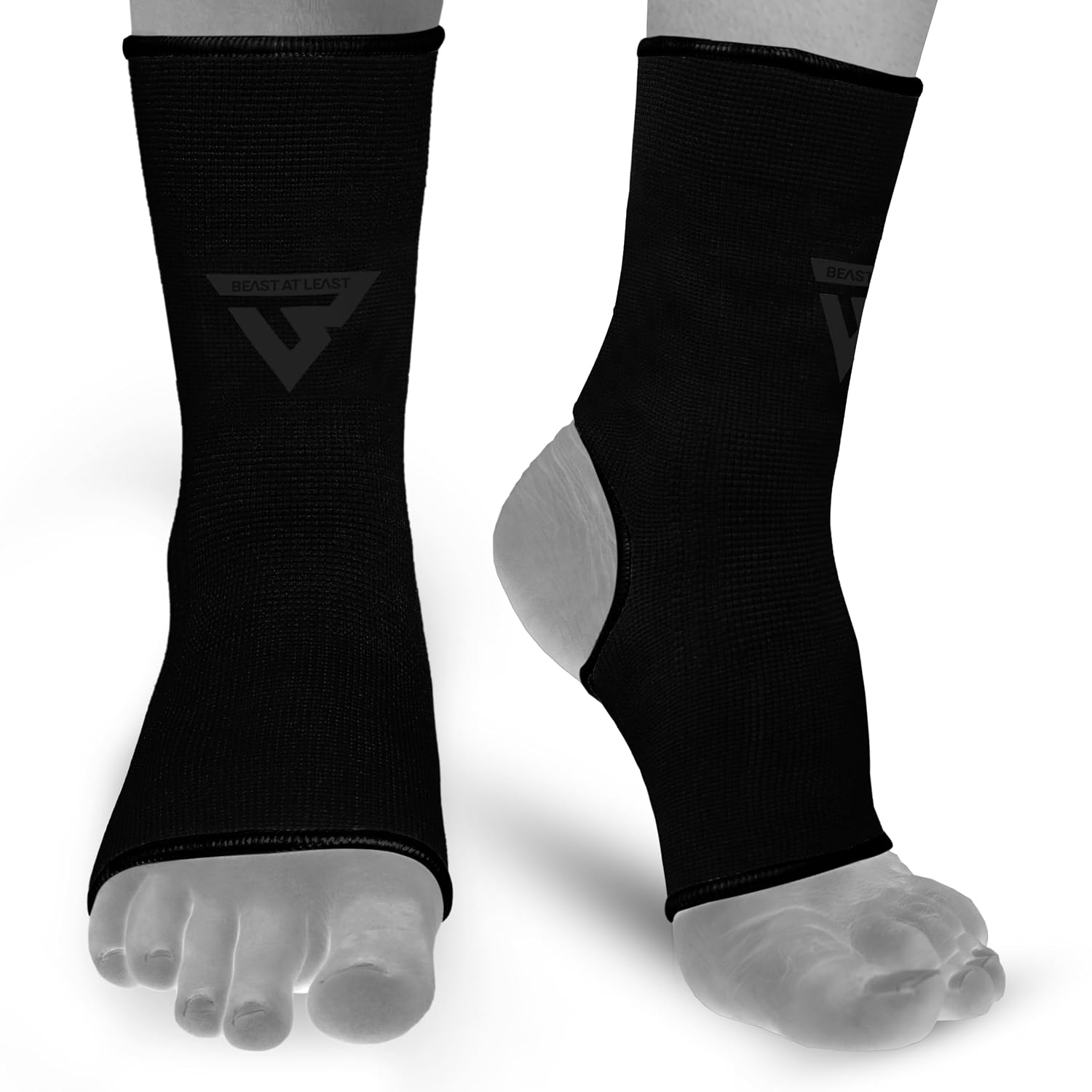 Muay Thai Ankle Wrap for Martial Arts – Durable and Reliable Boxing Gear for Men & Women – Ankle Wrap for Kick Boxing, MMA & Combat Sports (Full Black, S/M)