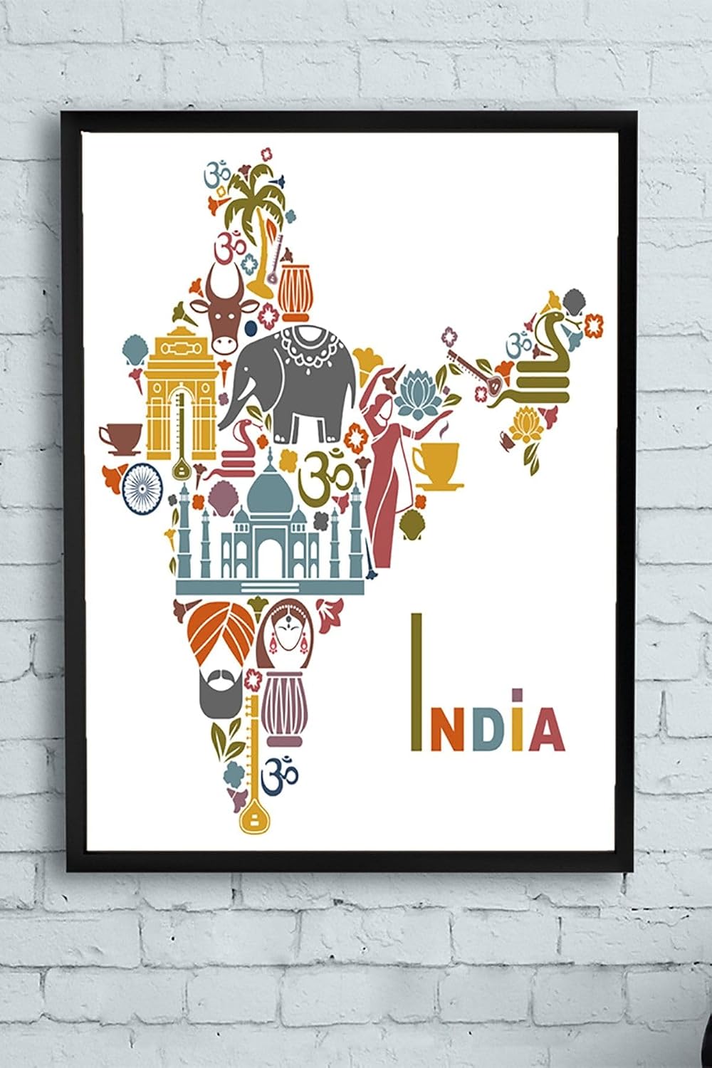 Postermanya (pster11300) Hindistan Manzara Çerçeveli Tablo (30 X 40cm)