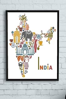 Postermanya (pster11300) Hindistan Manzara Çerçeveli Tablo (30 X 40cm)