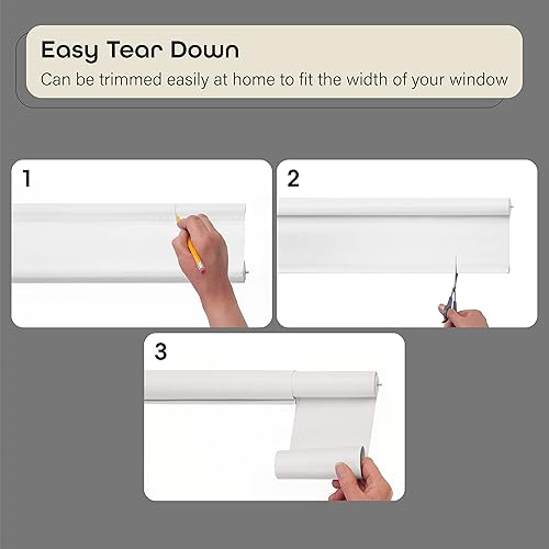 Miniatura 3 de Achim Home Decor - Persiana enrollable sin cordones con filtro de luz, 55 pulgadas de ancho, 72 pulgadas de largo - Marfil - Persianas horizontales