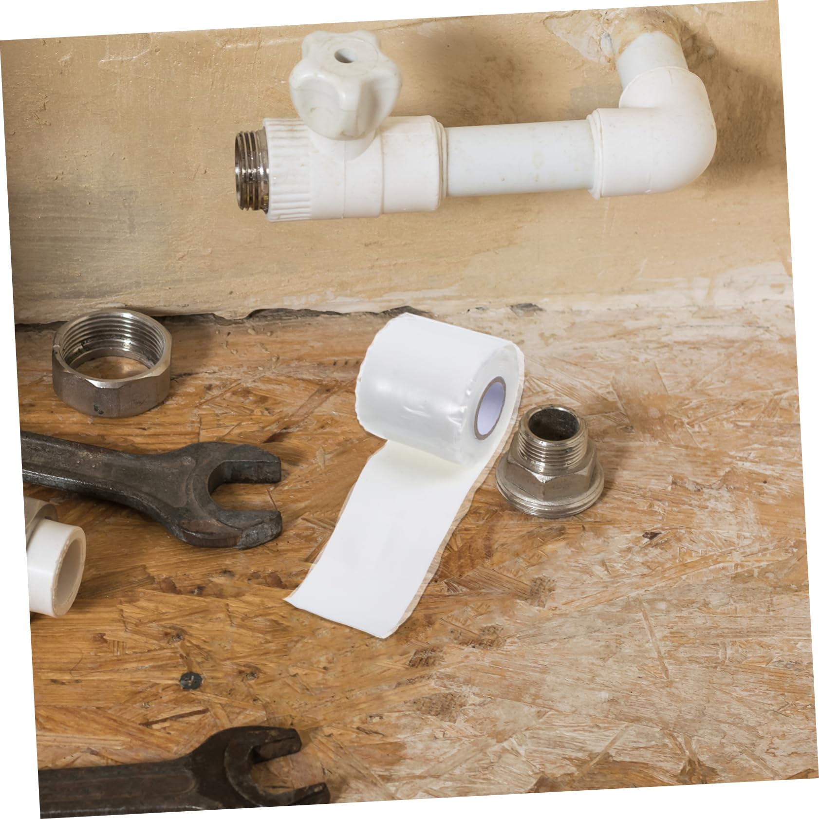 nastro isolante, 1 rotolo di gomma siliconica autoadesiva professionale for la sigillatura tubi e riparazioni elettriche(White)