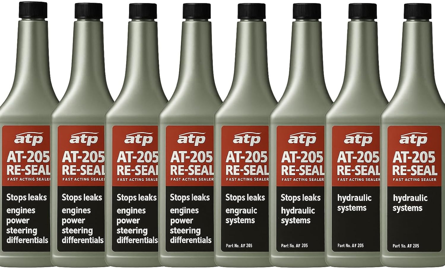 ATP-205 Seal Leak Stopper 8 Ounce - 8 Pack Fast-Acting Seal Conditioner Designed to Stop leaks in Engines Power Steering differentials & Hydraulic Systems. Made in The USA