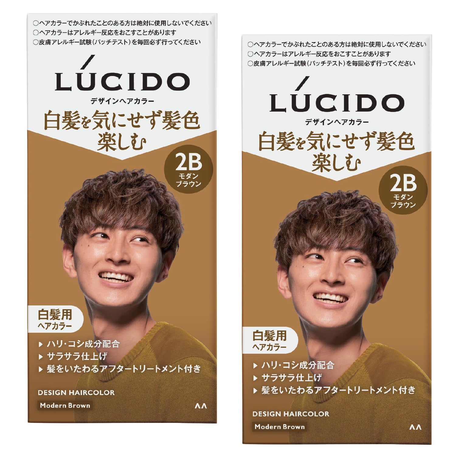 【まとめ買い】LUCIDO(ルシード) 【医薬部外品】デザインヘアカラー モダンブラウン [ 白髪染め メンズ ] [ クリームタイプ ] [ 白髪を気にせず 明るい髪色 楽しめる ] 2個