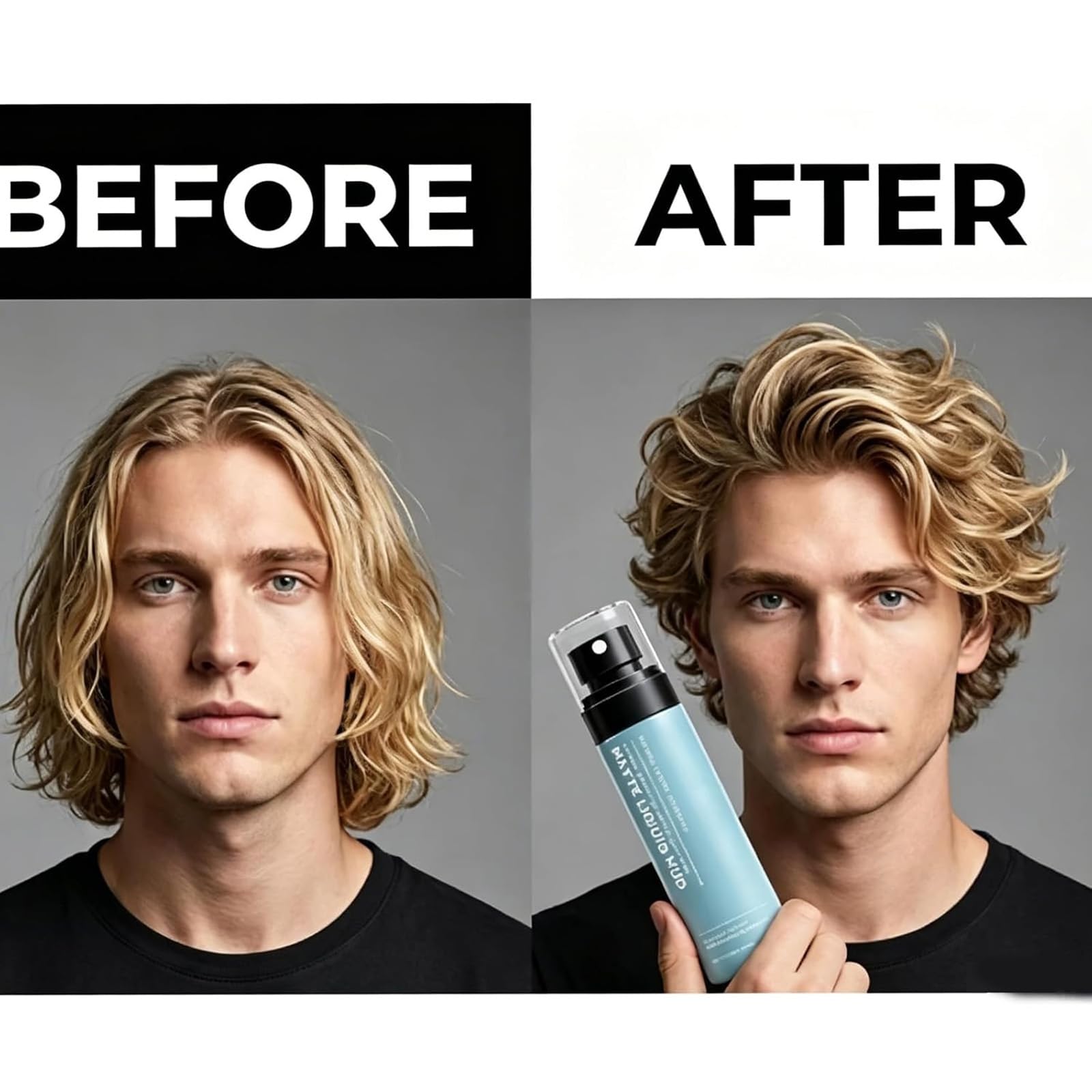 Schnell trocknendes, mattes Styling-Schlammspray für Herren, mattierter Flüssigschlamm, Haarspray für hartes Haar – extra starker Halt, Meersalz sprüht Haartexturierung, sofort flauschiges (5pcs)