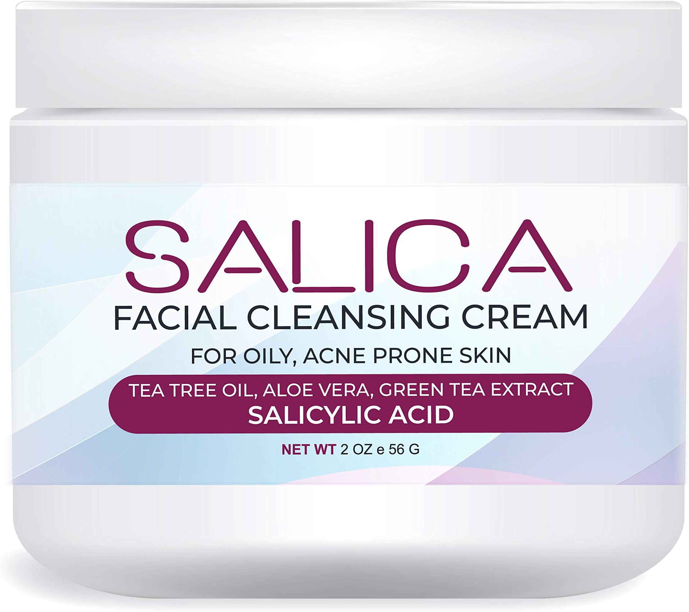 Salica Acne Treatment Cream - Topical Anti Acne Medication with Salicylic Acid and Tea Tree Oil - Get Rid of Acne Scars, Pimples, Cystic Acne and Blackheads
