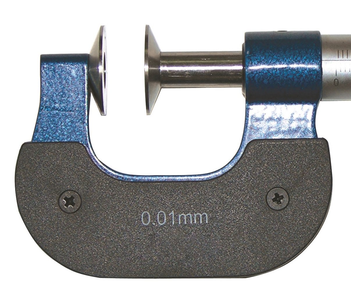 CNC QUALITÄT Bügelmessschraube Messbereich 0-25 mm - mit Messflächen Ø 20 mm