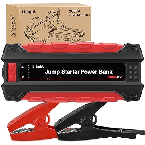 Nilight 2000A Car Battery Jump Starter for Up to 8.0L