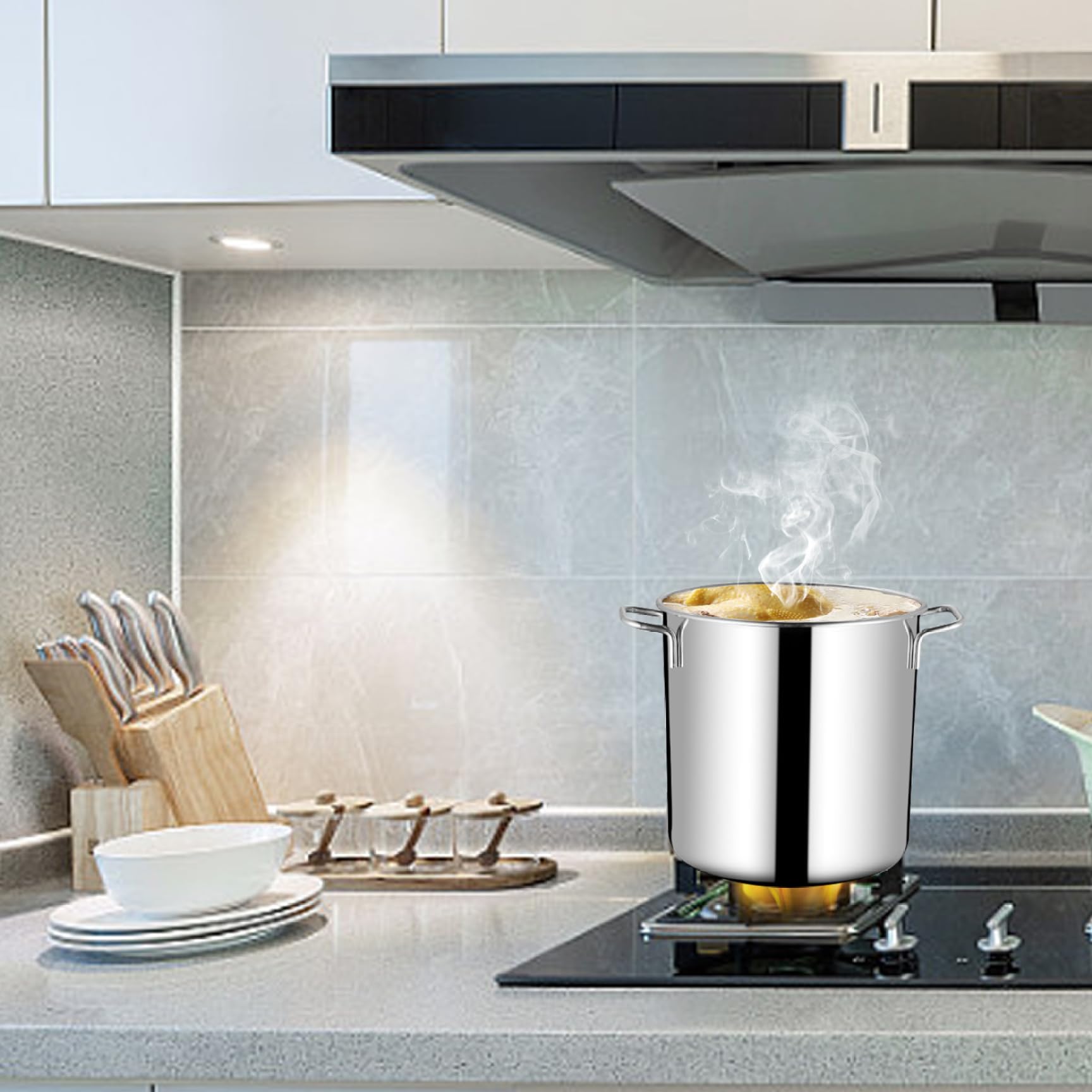 The Kitchenette RVS Stock Pot XXL, Roestvrij staal, 26 cm/10 L The Kitchenette RVS Stock Pot XXL, Roestvrij staal, 26 cm/10 L