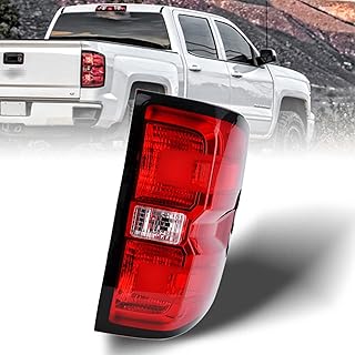 Nakuuly Factory Style Tail Light Assembly Compatible With 2016-2019 Chevrolet Silverado 1500 2500 HD GMC Sierra 3500 HD Right Passenger Side Taillight Brake Lamps with Bulb Halogen Type