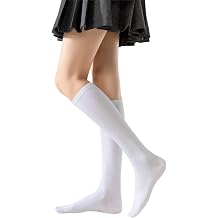 SEMOHOLLI Women's Soft Combed Cotton Knee High Socks, Seamless Toe Long Calf Dress Socks, 3 Pack