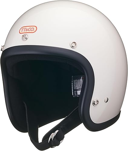 TT&CO - Casco de motocicleta retro TT05J 34 de cara abierta, Super Magnum, estándar aprobado por DOT para Moto