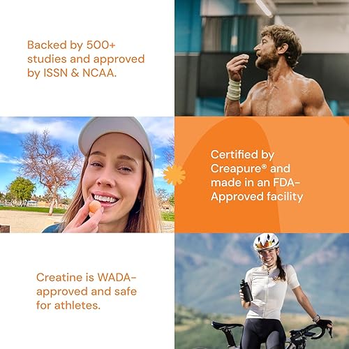 Miniatura 8 de Gomitas de monohidrato de creatina  Aumenta la concentración, la fuerza y la resistencia, fórmula antifusión, veganas, sin gluten, sin OMG, 0.05