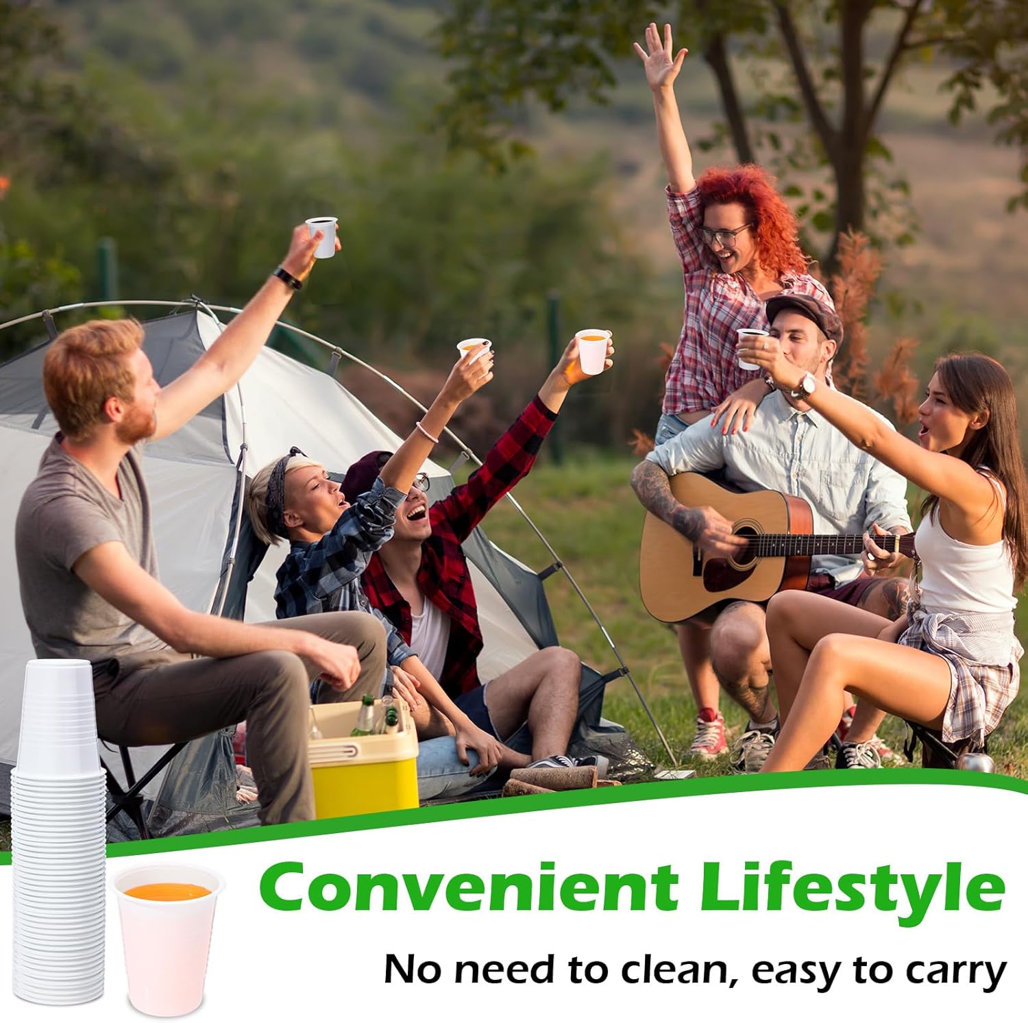 Eaasty 1000 Pcs White Plastic Cups Bulk 5 Oz/150 ml White Disposable Plastic Drinking Cups Disposable Drinking Tumblers Bulk for Tasting, Birthday Parties, Picnic, BBQ, Wedding