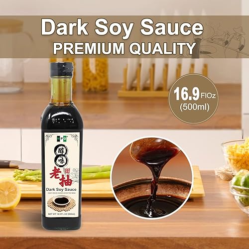 Miniatura 3 de NPG Juego de salsa de soja oscura prémium de 16.9 onzas líquidas (paquete de 2), salsas de soja para pescado, albóndigas, fideos y carne de adobo,