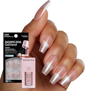 GelXtend Design & Removal Kit - Nail Tips & Magic Off+ Remover - Acrylic Nails with LED Glue - Lasts Up to 14 Days - Press On Remover with Niacinamide and Castor Oil - Lilac Kisses