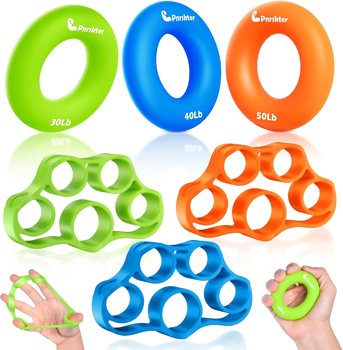 Pnrskter Hand Grip Strengthener, Finger Exerciser, Grip Strength Trainer