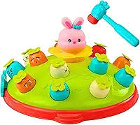 Bate Toupeira Infantil Eletrônico com Martelo — Luz e Som, Desenvolvimento Sensorial e Coordenação Motora, Para Crianças 3 a 6 Anos, Presente de Aniversário e Natal