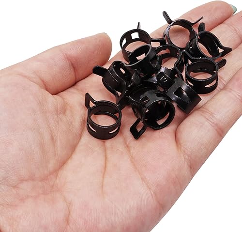 Miniatura 3 de 50 abrazaderas de manguera de resorte de 12 de identificación, abrazadera de manguera de 0.472 in, abrazadera de línea de combustible, clips de
