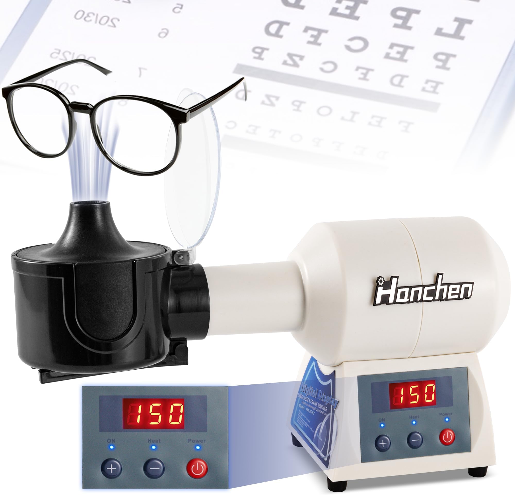 Hanchen Digital Display Optical Eyeglasses Frame Warmer Frame Heater Temperature Adjustable One Year Warranty (110v)